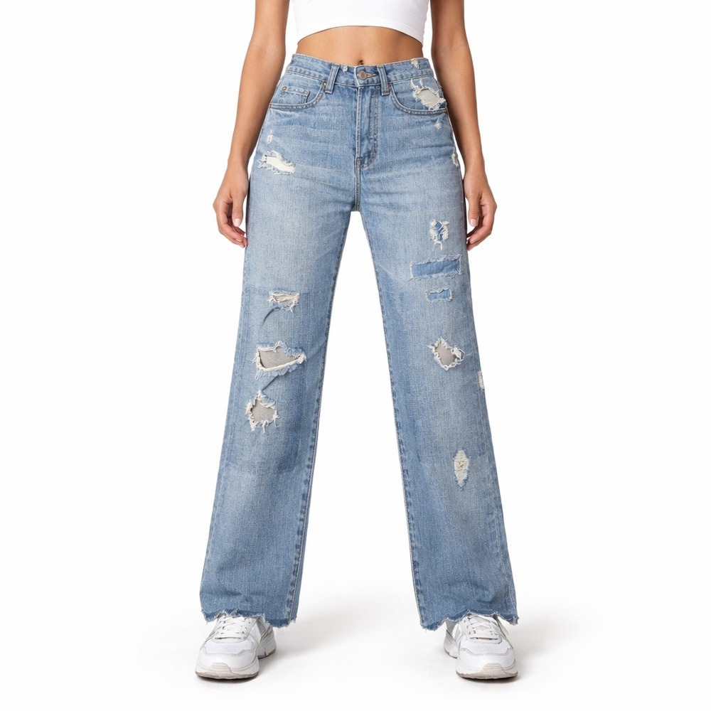 Levi's 1966 Special Edition 501 Jeans 30x24.5 Light Blue Distressed Boho Y2K